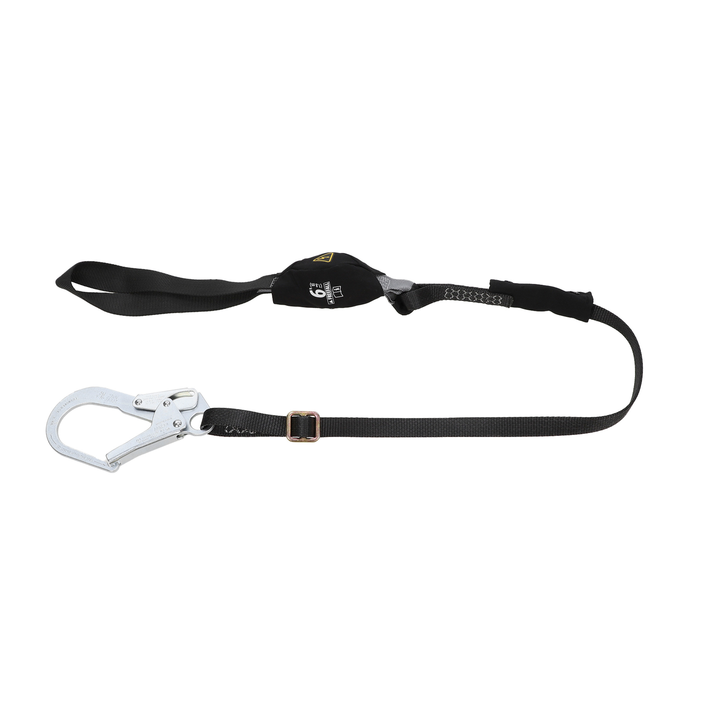 V-Series utility single-leg adjustable energy absorbing lanyard, 6',36CL large snaphooks, ANSI Z359.13-2013